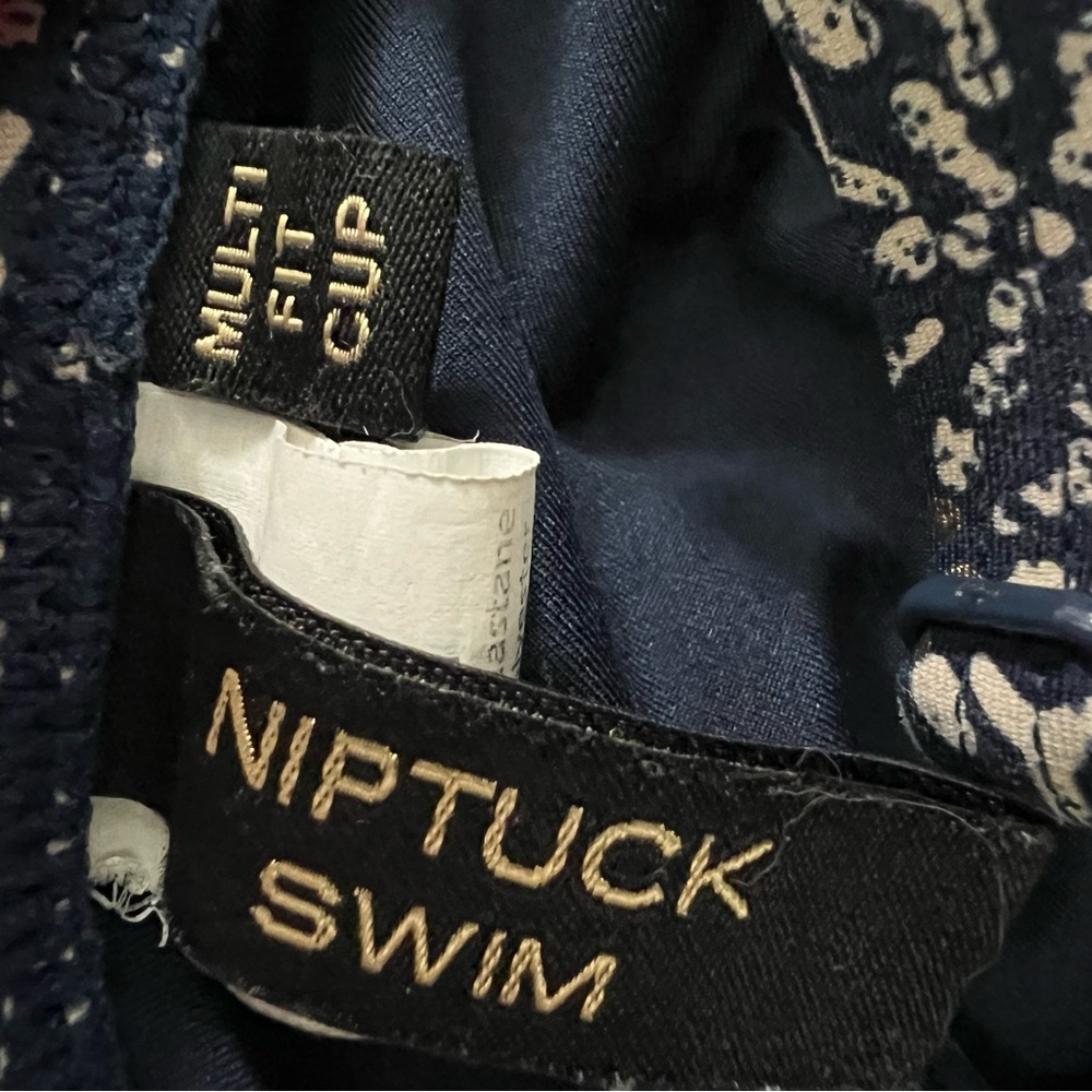 Nip Tuck Shirred Maillot Stripe Size 4 - image 3